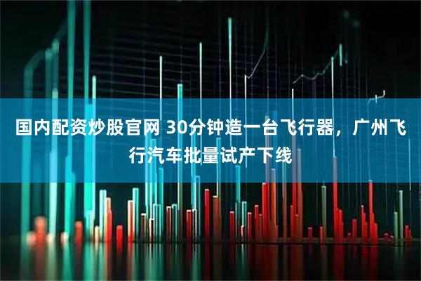国内配资炒股官网 30分钟造一台飞行器，广州飞行汽车批量试产下线